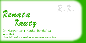 renata kautz business card